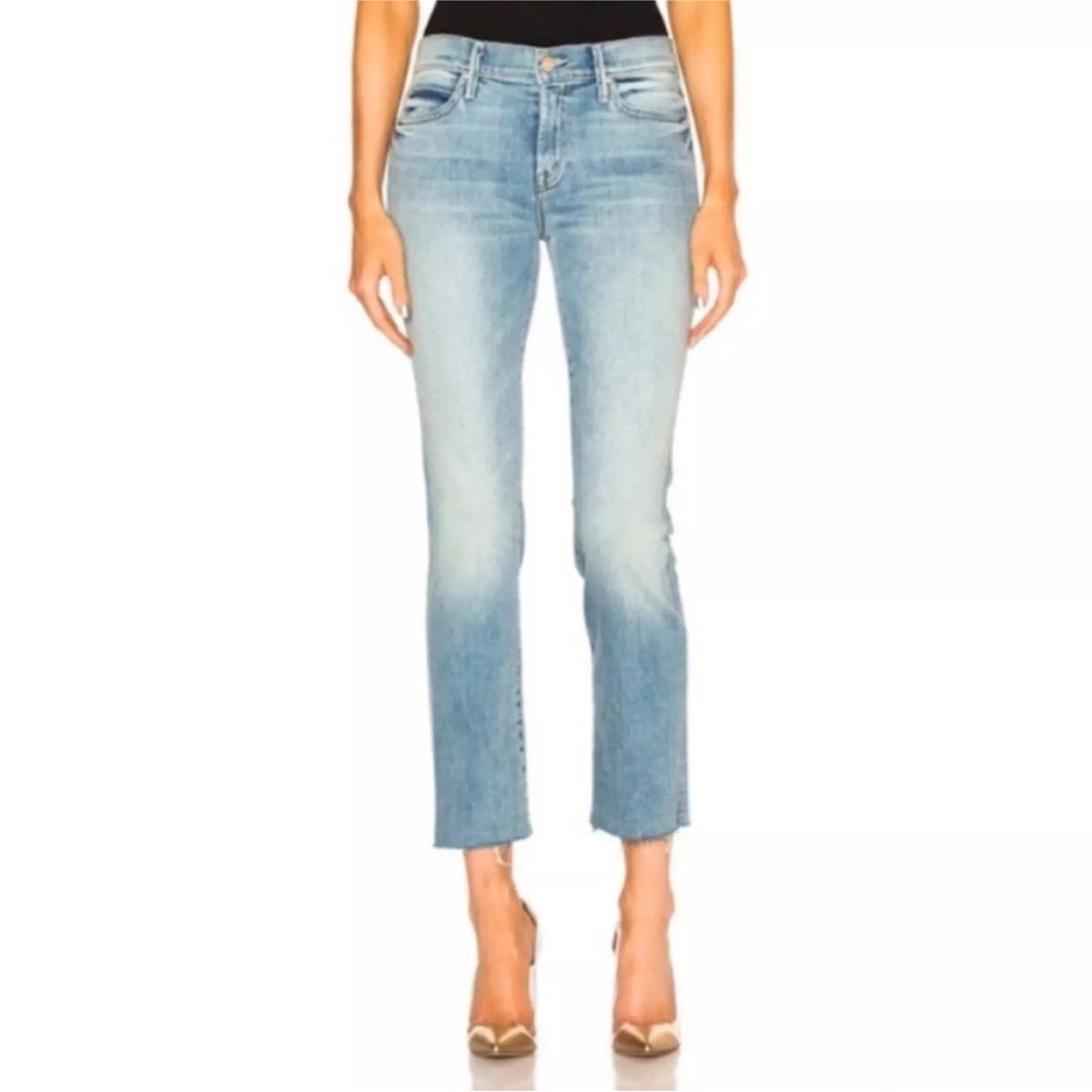Mother Rascal Ankle Snippet Straight Leg Jeans in Wild at Heart